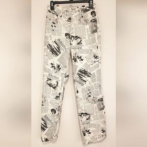 Reformation Wide Leg Climate Newsprint Jeans - NWT